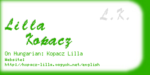 lilla kopacz business card